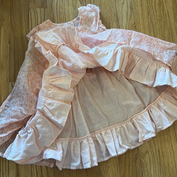 Wheat sz 18mo cotton lined daisy dress cap sleeves button closure Denmark Danish - Picture 3 of 8